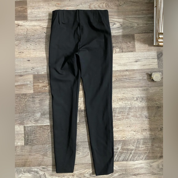 Zara Pants Womens X-Small Black Pleated Front Zip Spandex Dress Casual Pants - Picture 2 of 8